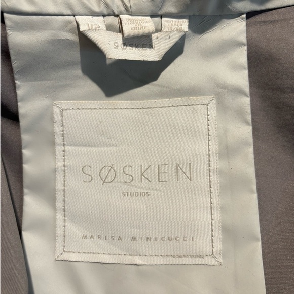 SOSKEN Sz 1-2 (Vanity) Z-Cristal Zipper Hooded Drawstring Pockets Raincoat - Picture 7 of 9